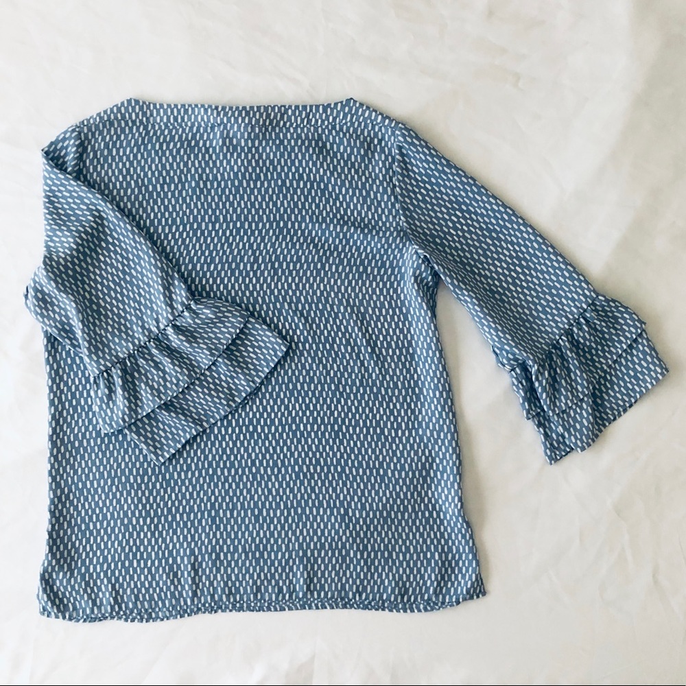 LOFT Ruffle Sleeve Blouse - Picture 3 of 3